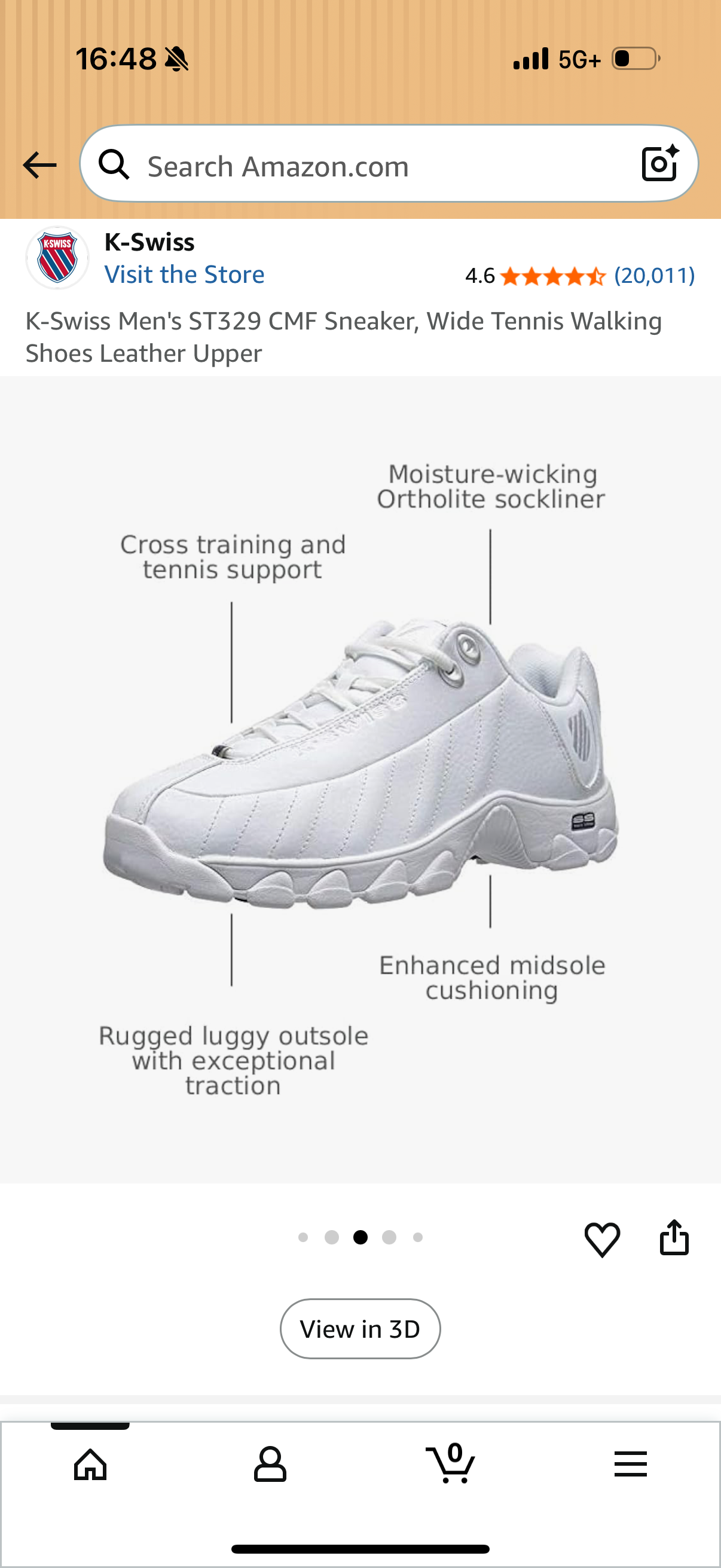 K-Swiss Men's ST329 CMF Sneaker, Wide Tennis Walking Shoes Leather Upper, (Size 10.5 XW)