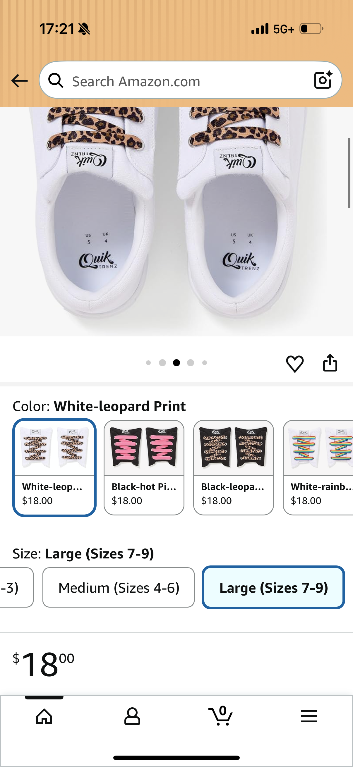 Quik Trenz Kids Shoe Laces sizes 7-9