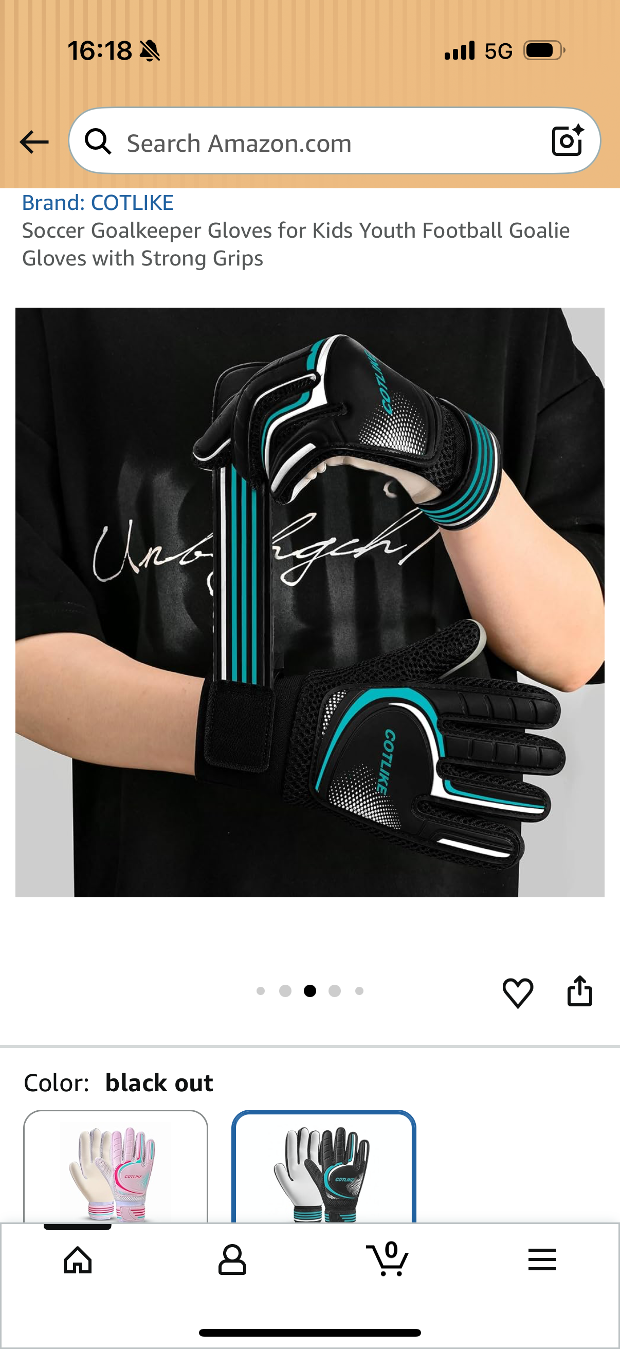 Soccer Goalkeeper Gloves for Kids Youth Football Goalie Gloves with Strong Grips Size: 7