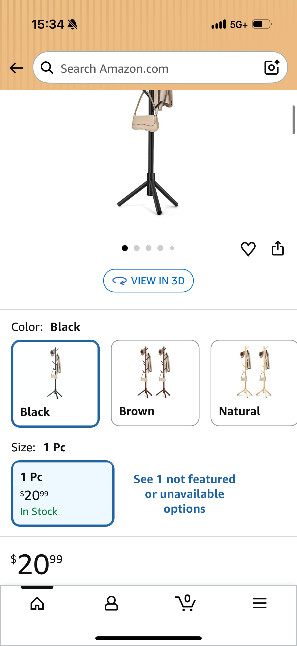 Coat Rack, Freestanding Coat Rack with 8 Hooks and 3 Adjustable Size Tree Coat Racks for Bedroom, Hallway, Entrance, Office, for Hats, Coats, Scarves, Handbags