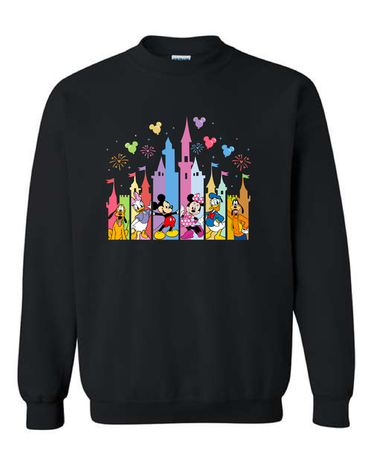 Disney Castle (Crewneck & Hooded Sweatshirts Available, Youth & Adult Sizes)