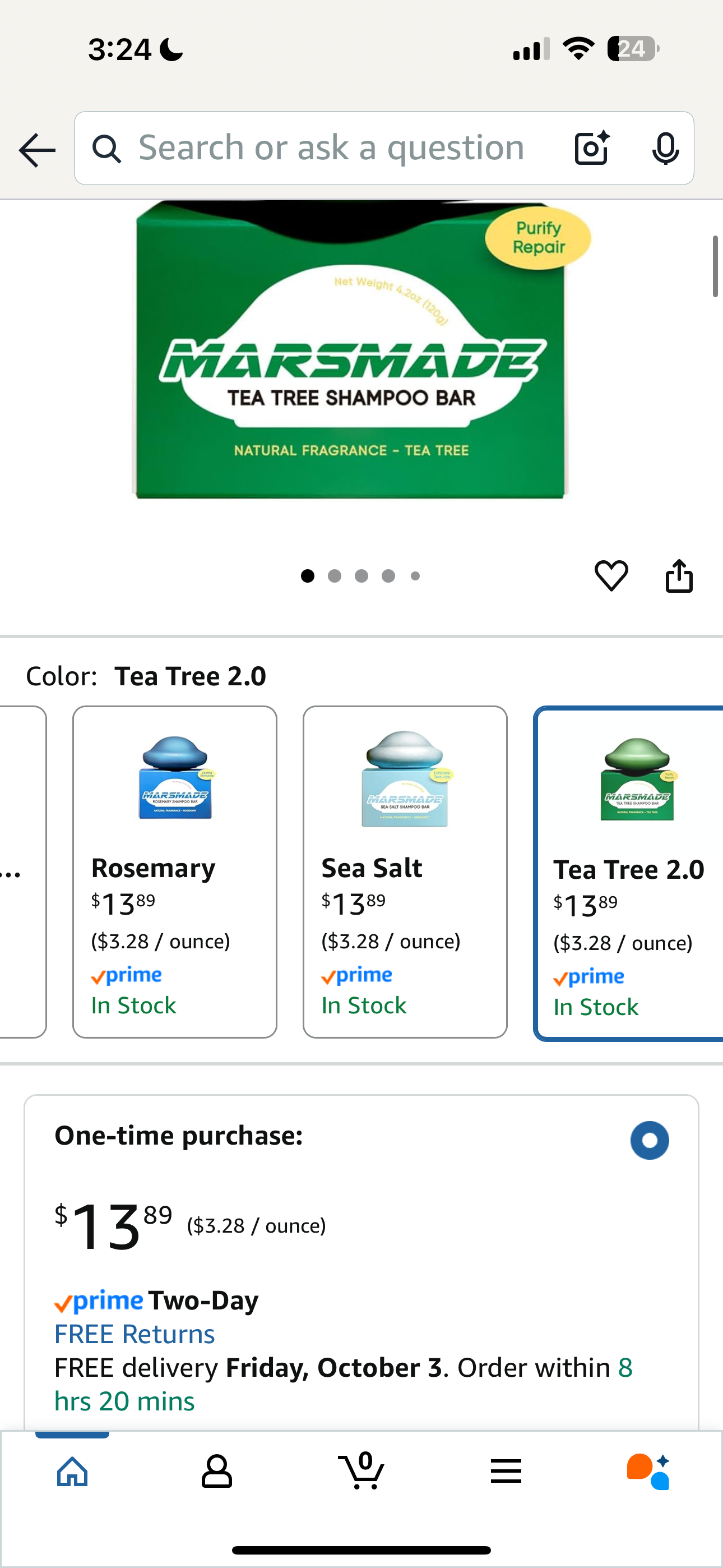 Mars Made Tee Tree Shampoo Bar