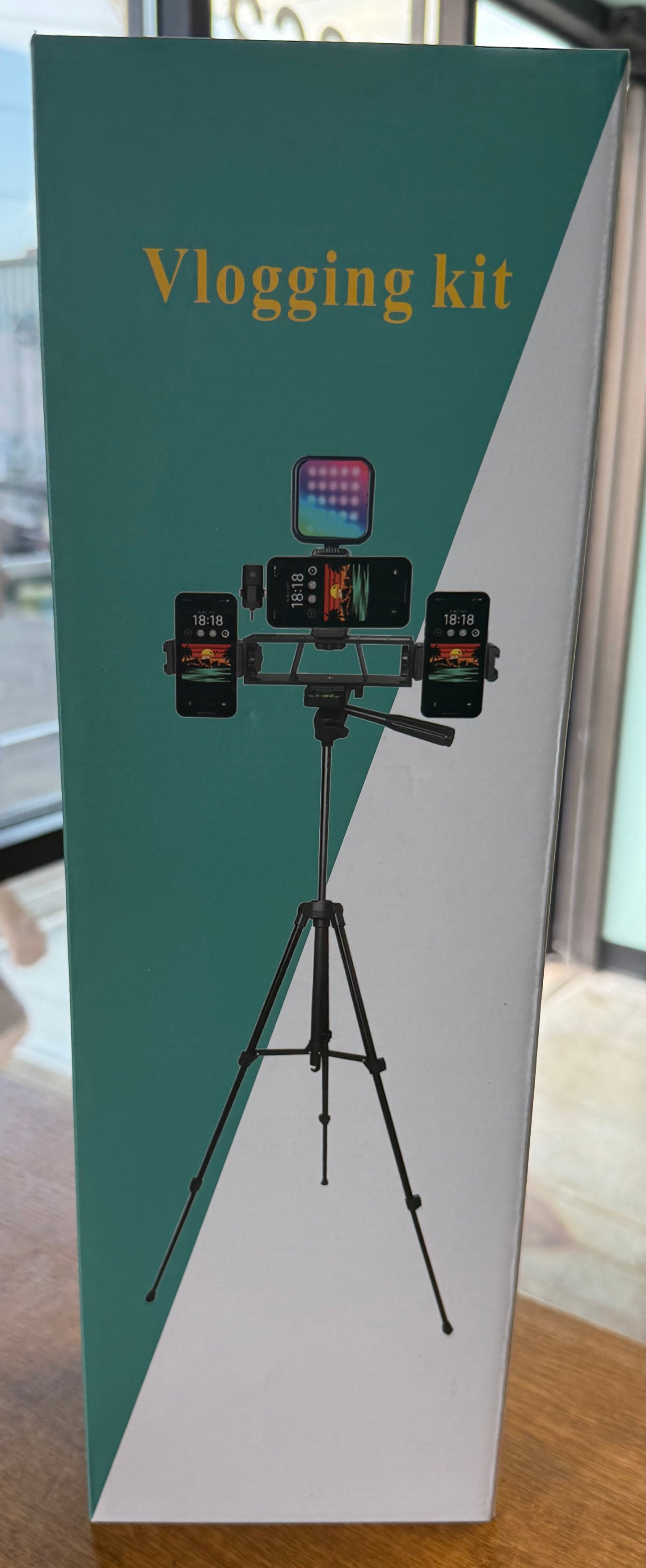 Vlogging Kit for iPhone,Vlogging Kit, Vlogging Kit for Andriod Phone, Content Creator Essentials with Multiple Holders RGB Light Lavalier Microphone Tripod 60" Remote
