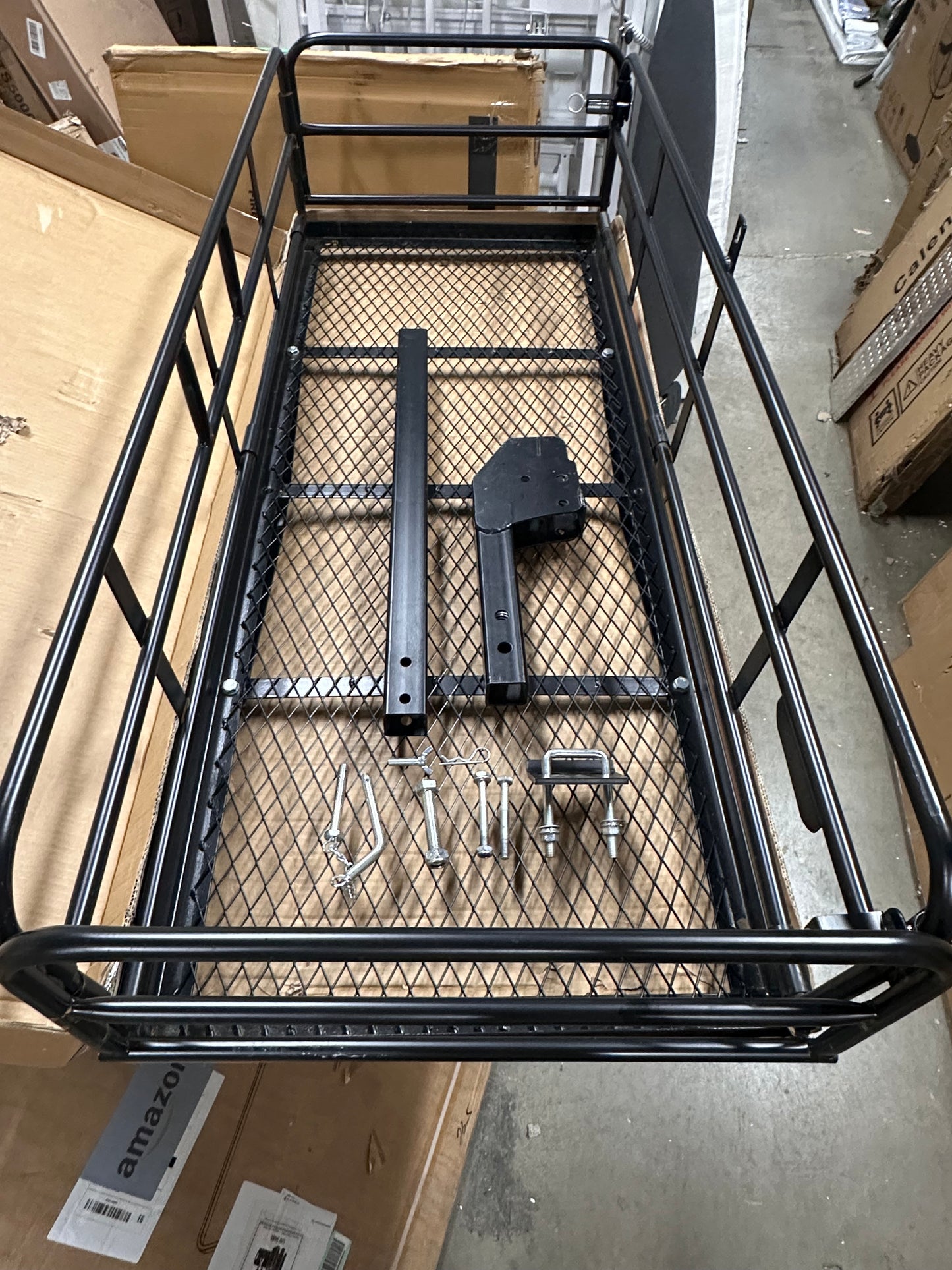 500 Lbs Heavy Duty Hitch Mount Cargo Carrier,  60"×24"x14.4"  Folding Cargo Rack, Rear Luggage Basket, Fits 2"
Receiver for Car, SUV, Camping, Traveling (G1023)