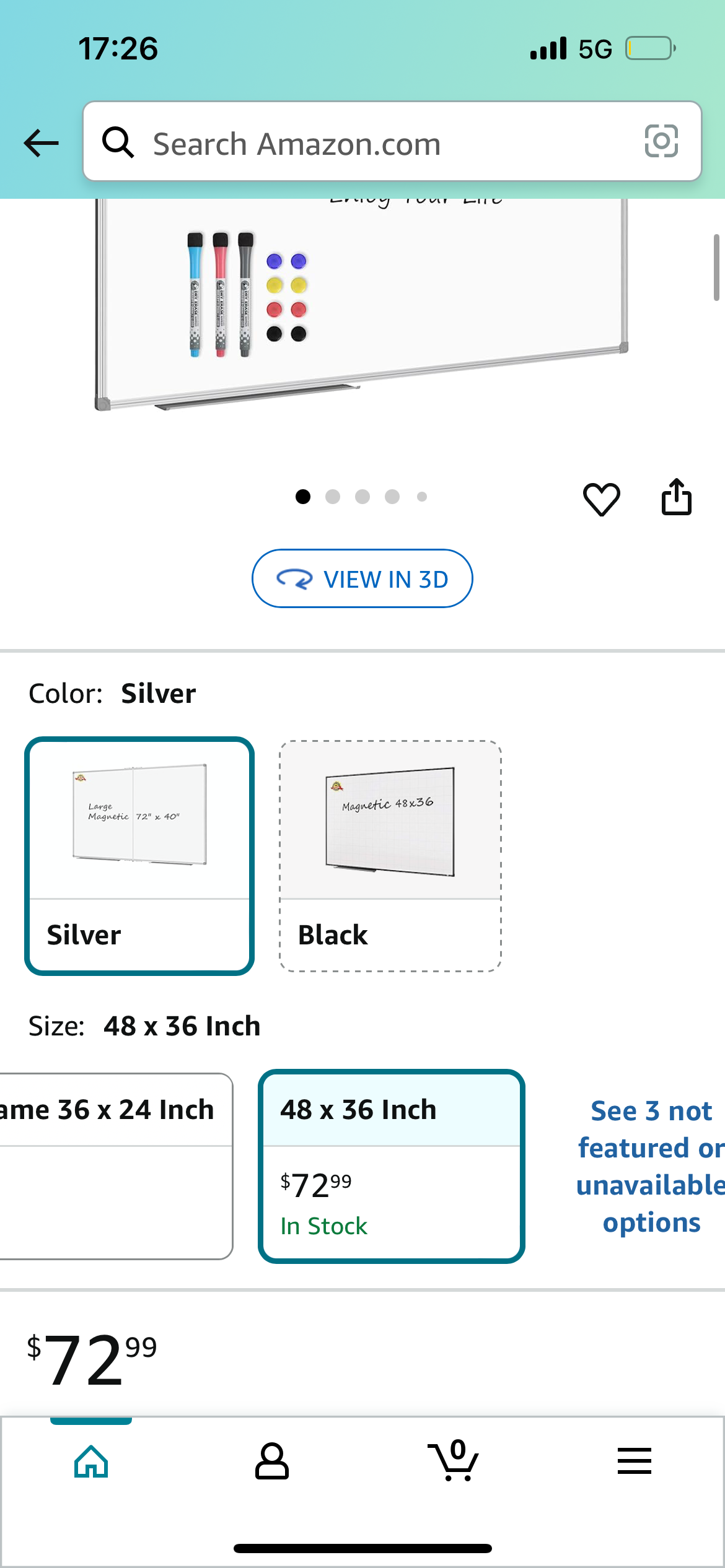 White Dry Erase Board 48"x36" (O414)
