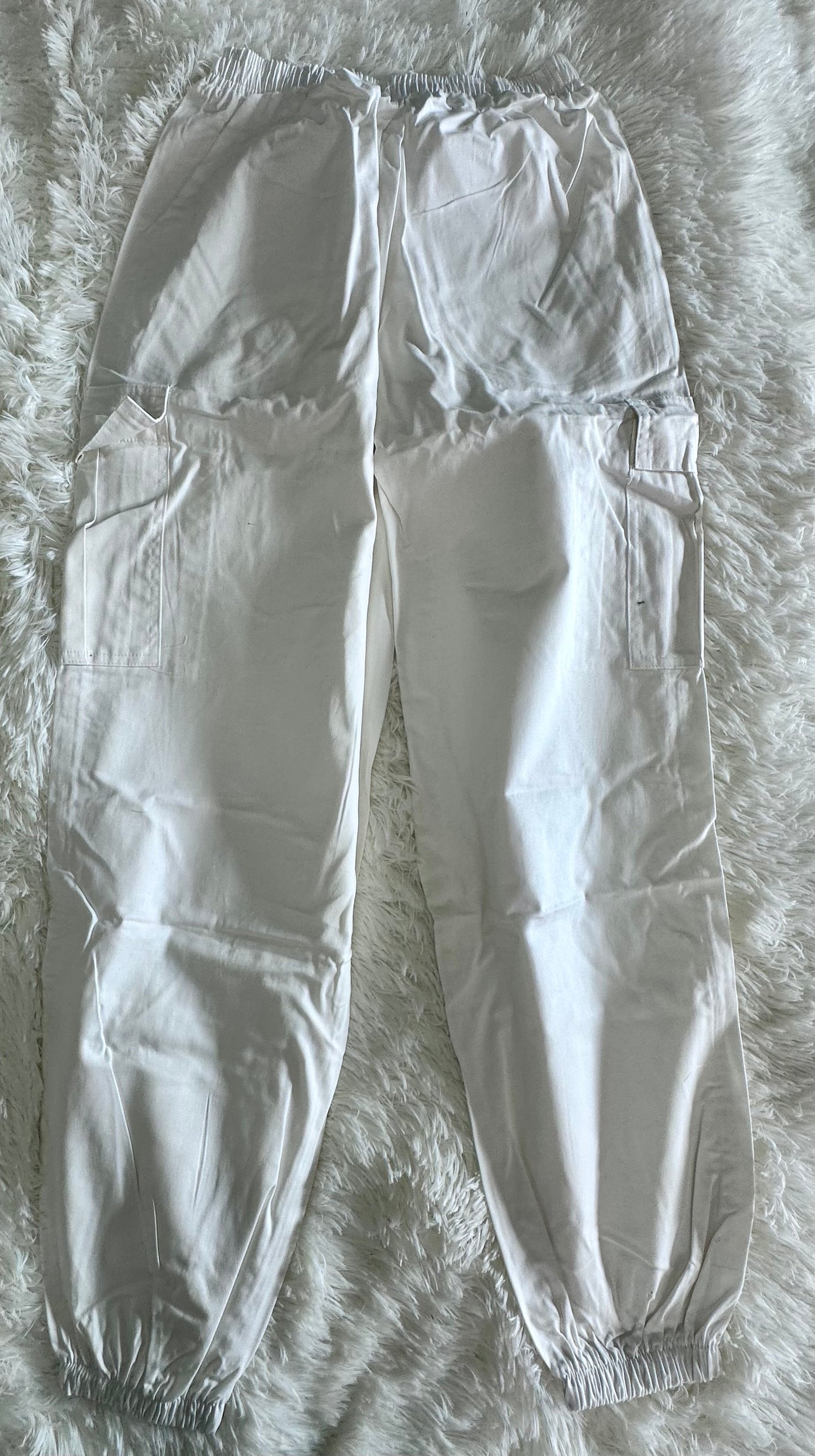 SANGTREE Girl's 2 Piece Outfit, T-Shirt and Drawstring Cargo Jogger Pants (Size 170/girls 13-14)