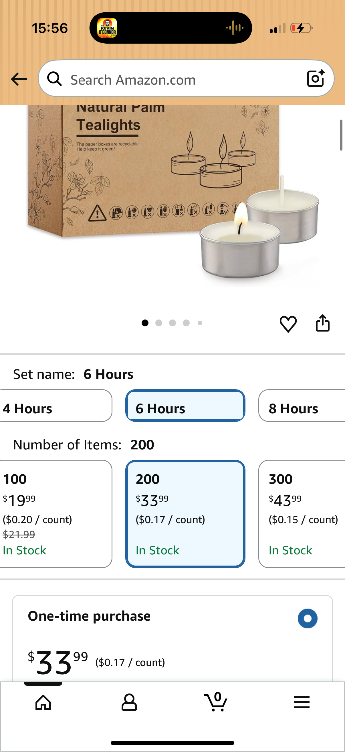 Ashlux Unscented Palm Tea Lights Candles 200 Pack Bulk, 6 Hours Long Burning White Tea Lights,Non-Paraffin, Smokeless, Mini Tealight Candles for Wedding, Christmas Lights, Party, Power Outages