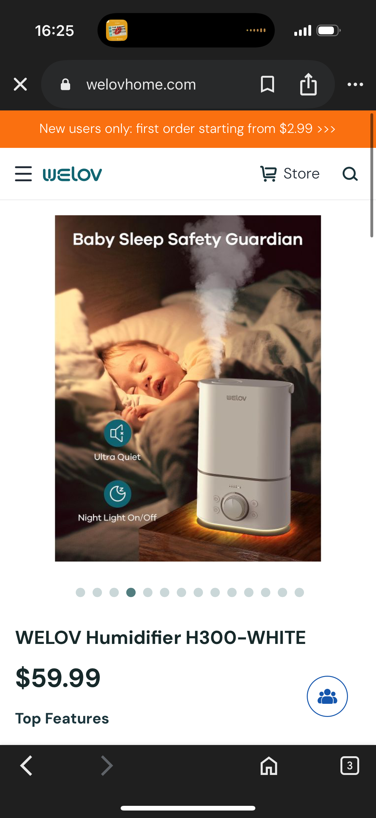 WELOV Humidifier H300-WHITE