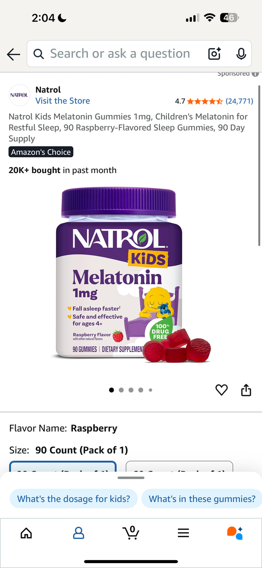 Natrol Melatonin For Kids (Expires 1/27)