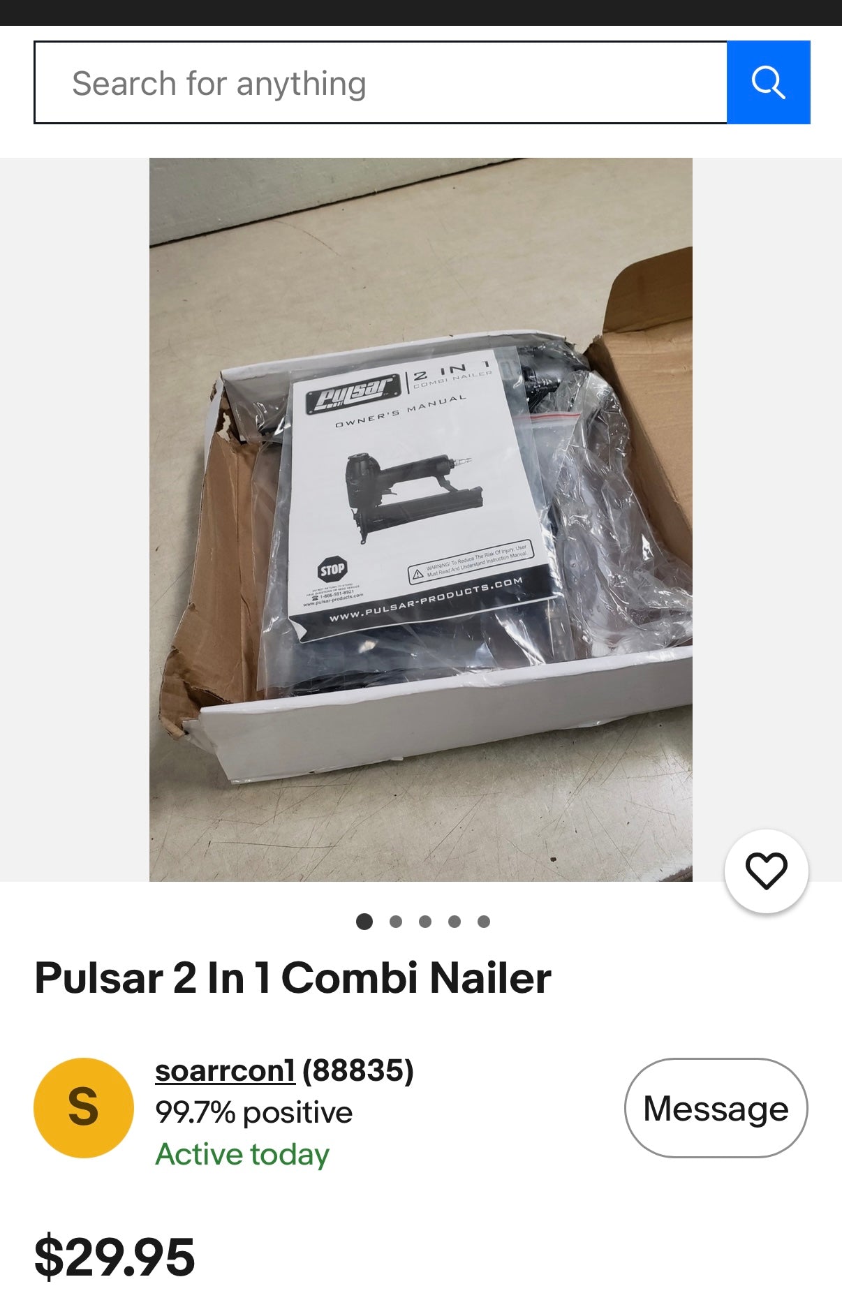 Pulsar 2 in 1 Combi Nailer