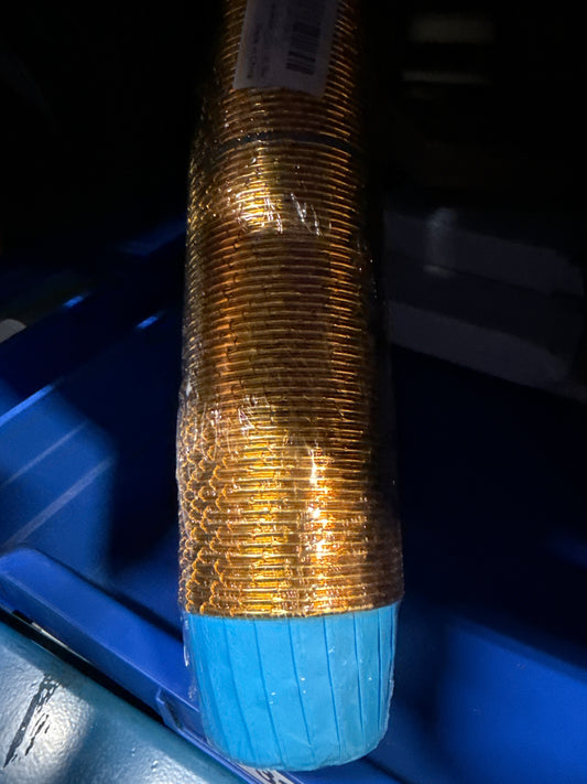 100 Pack Foil Cupcake Baking Cups (100, Blue)