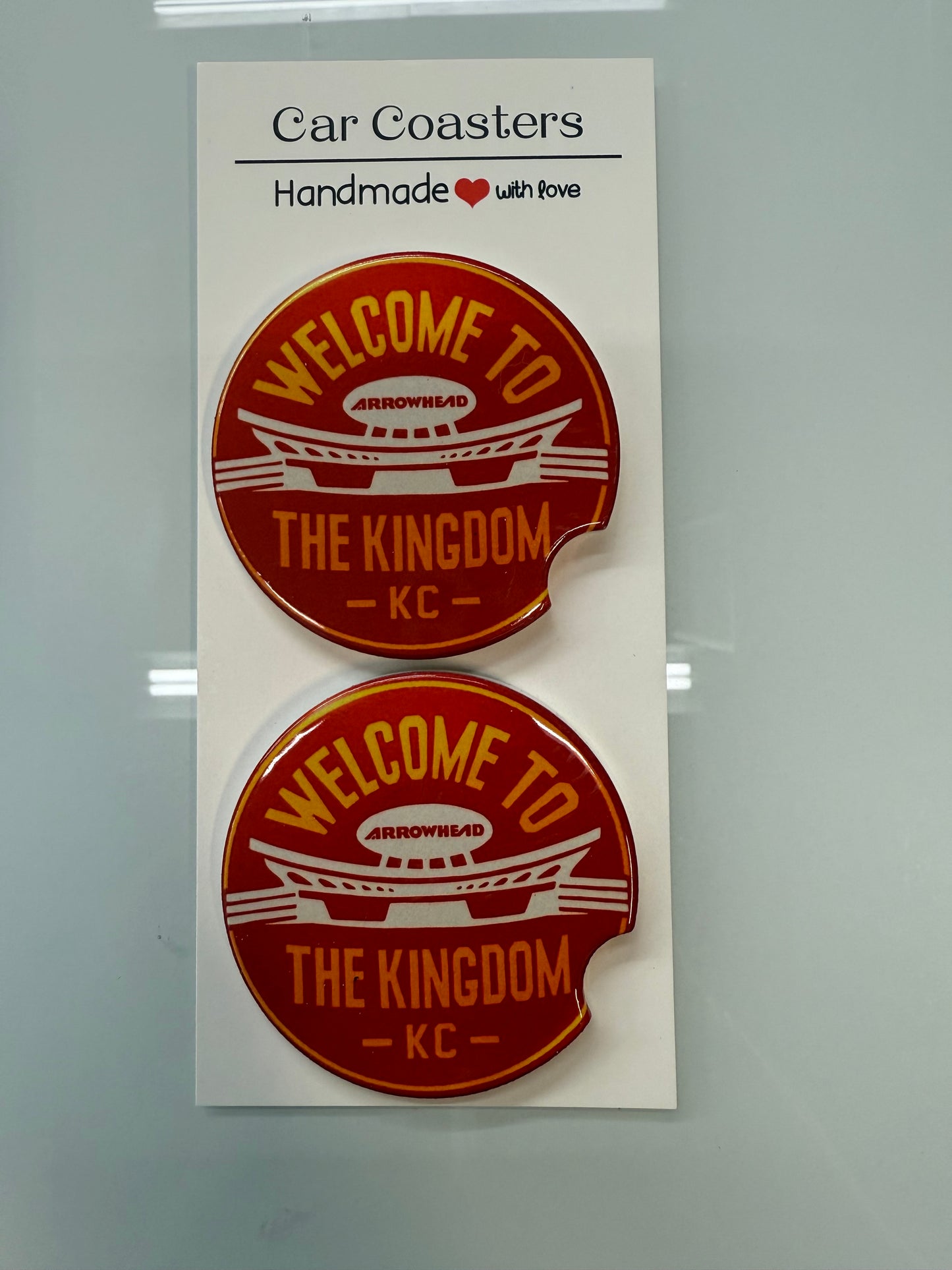 Welcome to Kingdom Set of 2 Car Coasters