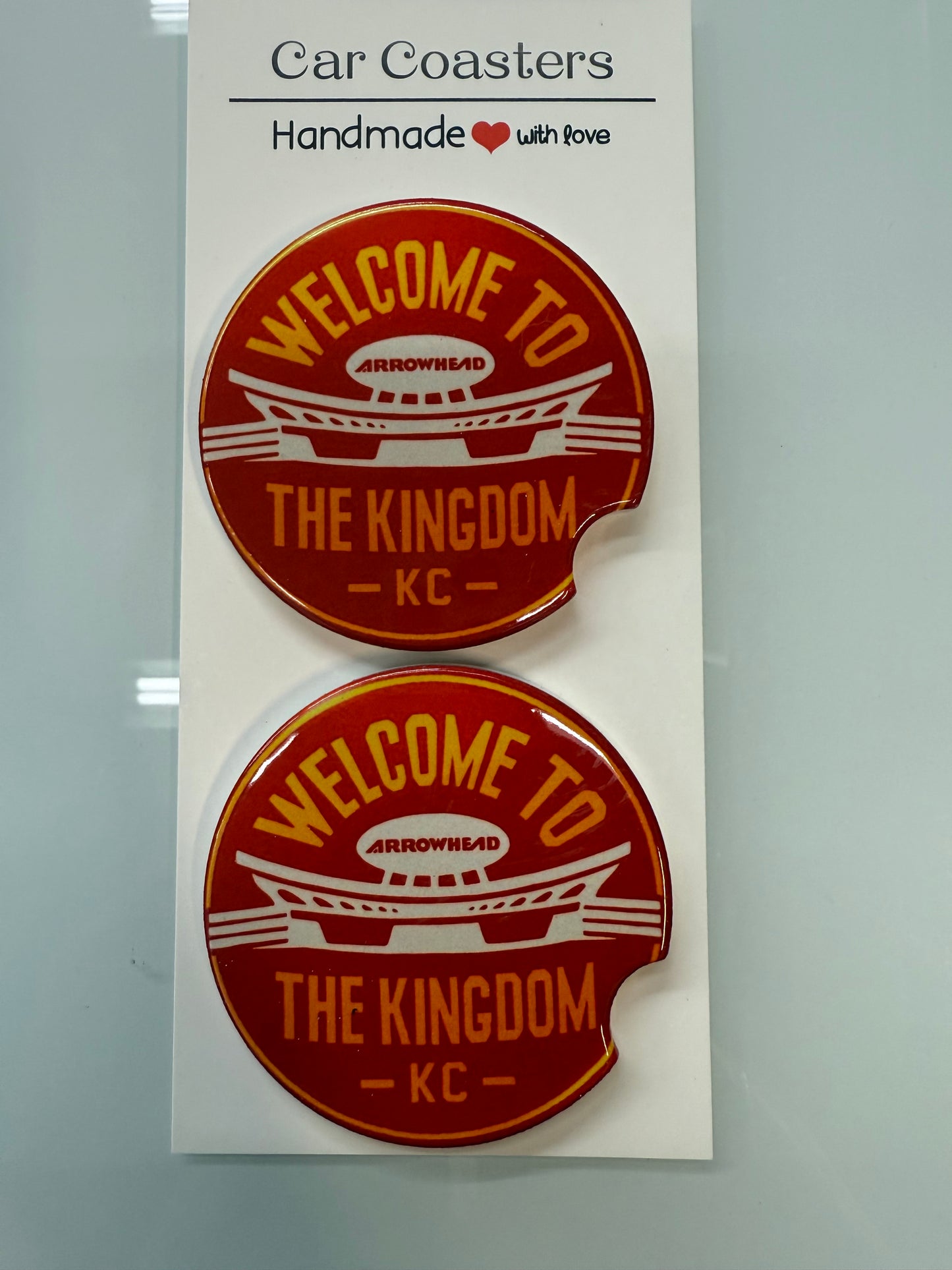 Welcome to Kingdom Set of 2 Car Coasters