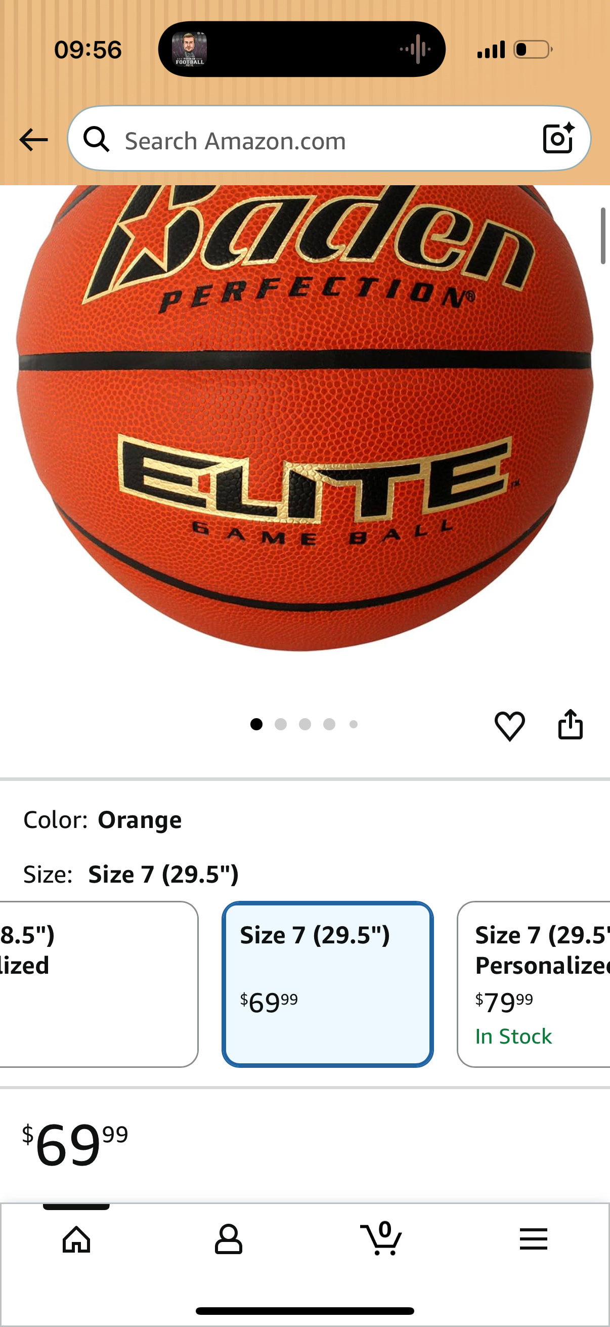 Baden Elite Premium Quality Composite Official Game Basketball (29.5)