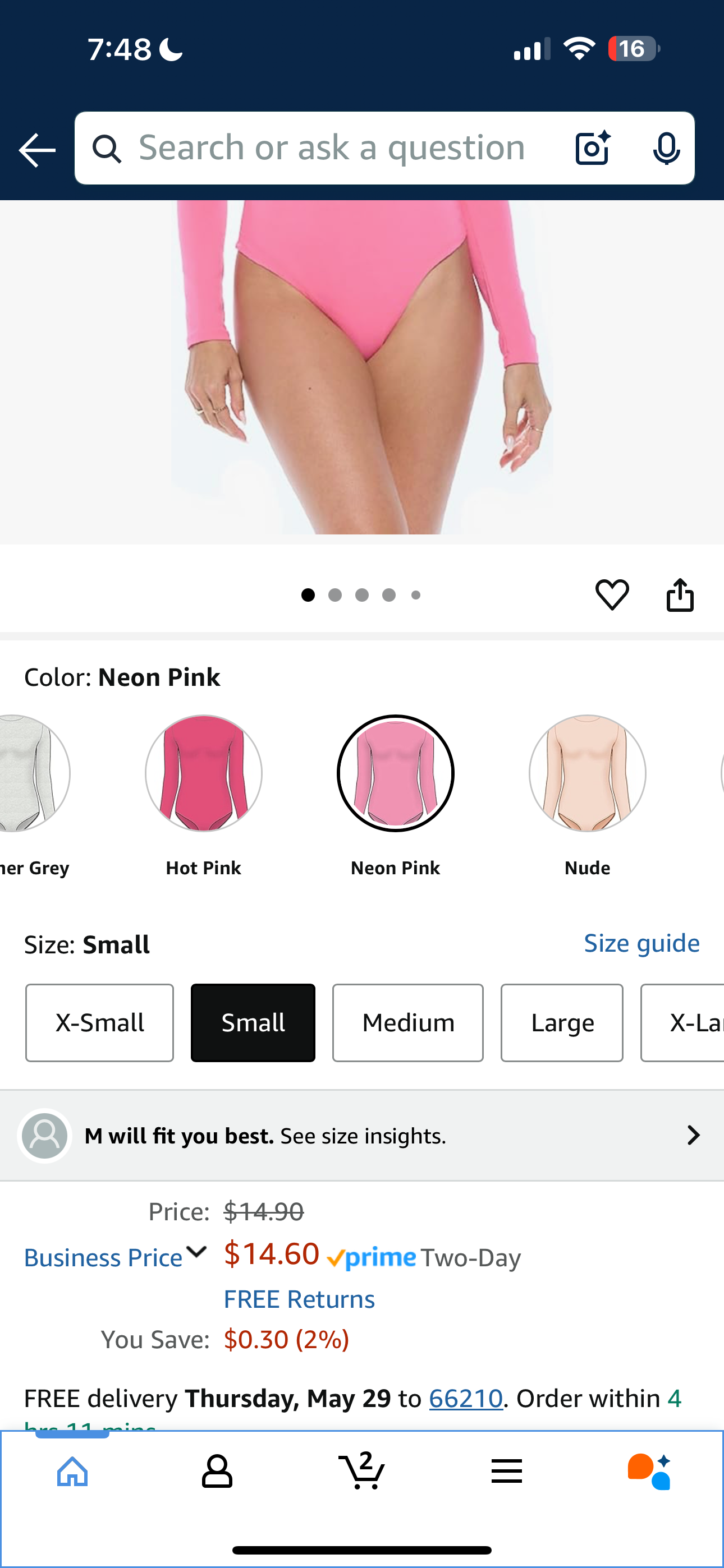 Women’s Long Sleeve Bodysuit (Small)