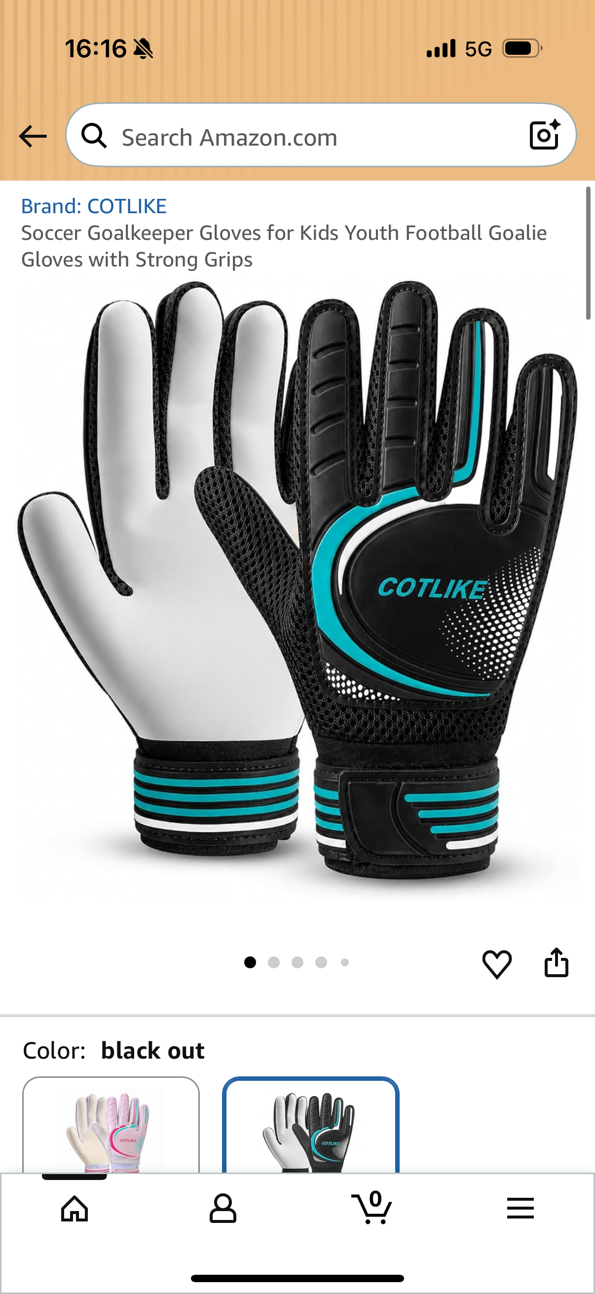Soccer Goalkeeper Gloves for Kids Youth Football Goalie Gloves with Strong Grips Size: 7