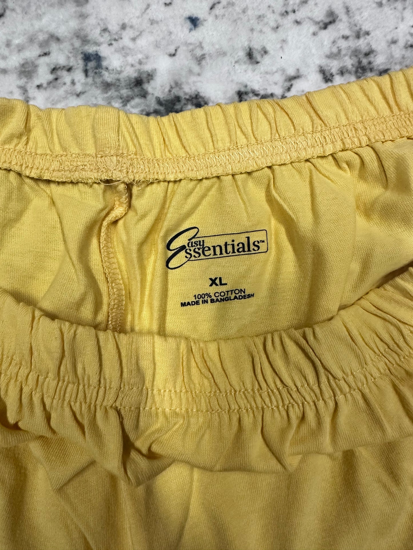 Women's Yellow Summer Soft Knit Shorts (Size XL)