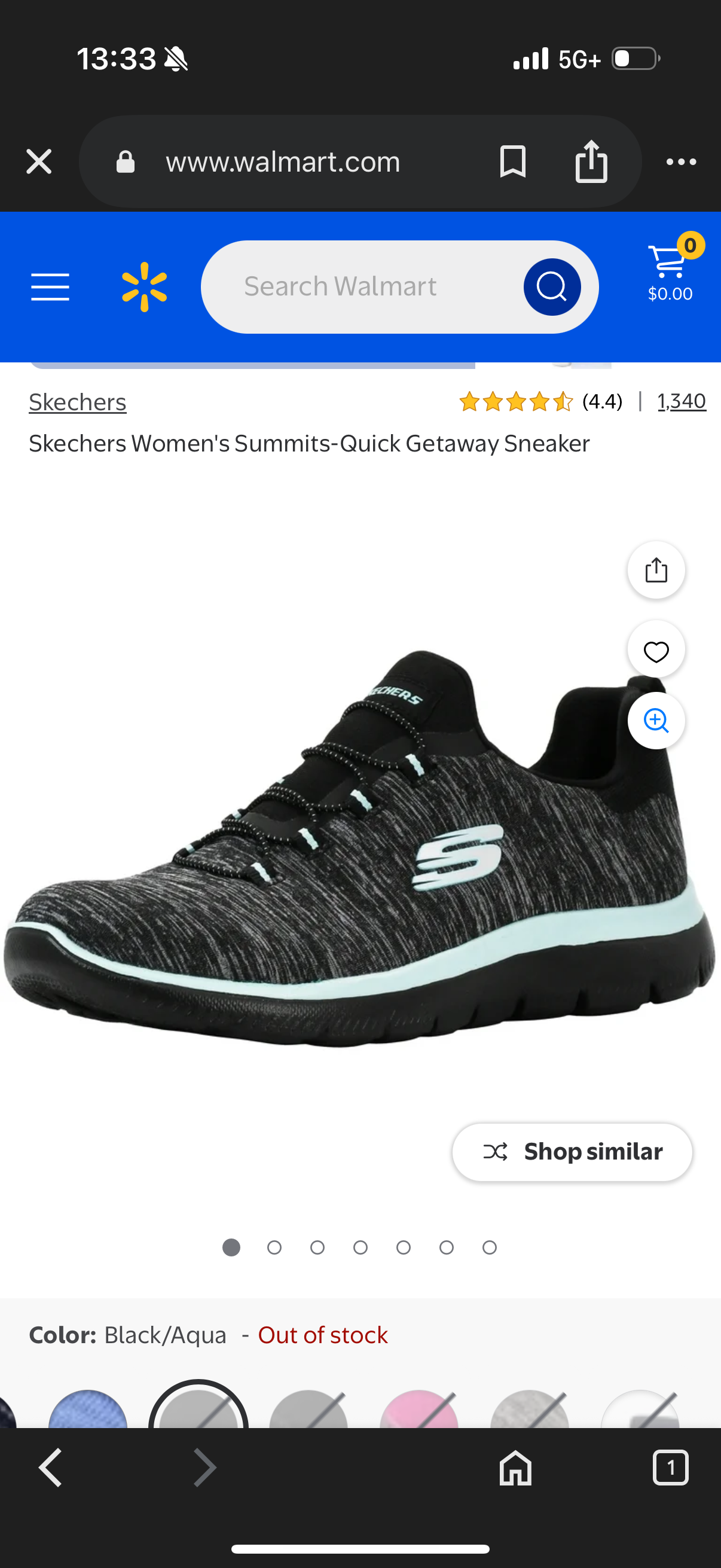 Skechers Women's Summits-Quick Getaway Sneaker (Size 8)