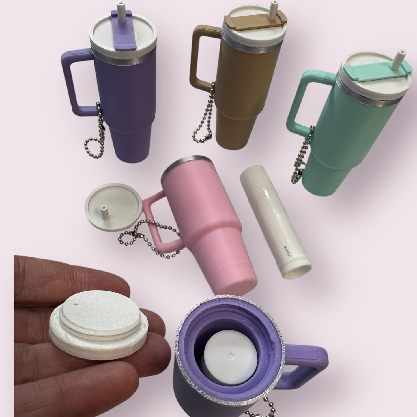 Tumbler Cup Lip Balm Holder Keychain/Bag Charm