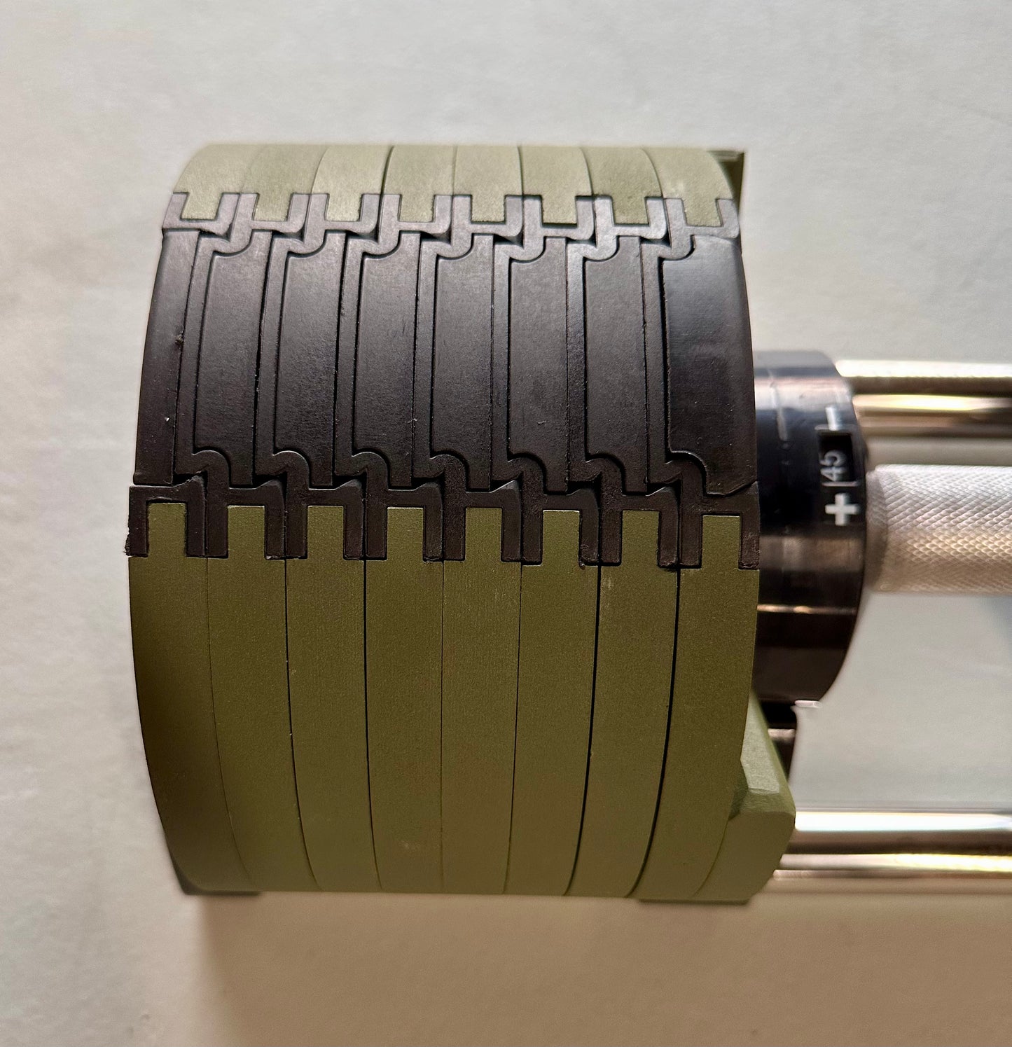 New - Adjustable Dumbbell (Single) by ROBURFLEX, 80 pounds total Weight for Strength Training Fitness, Cast Iron Plates (W529)