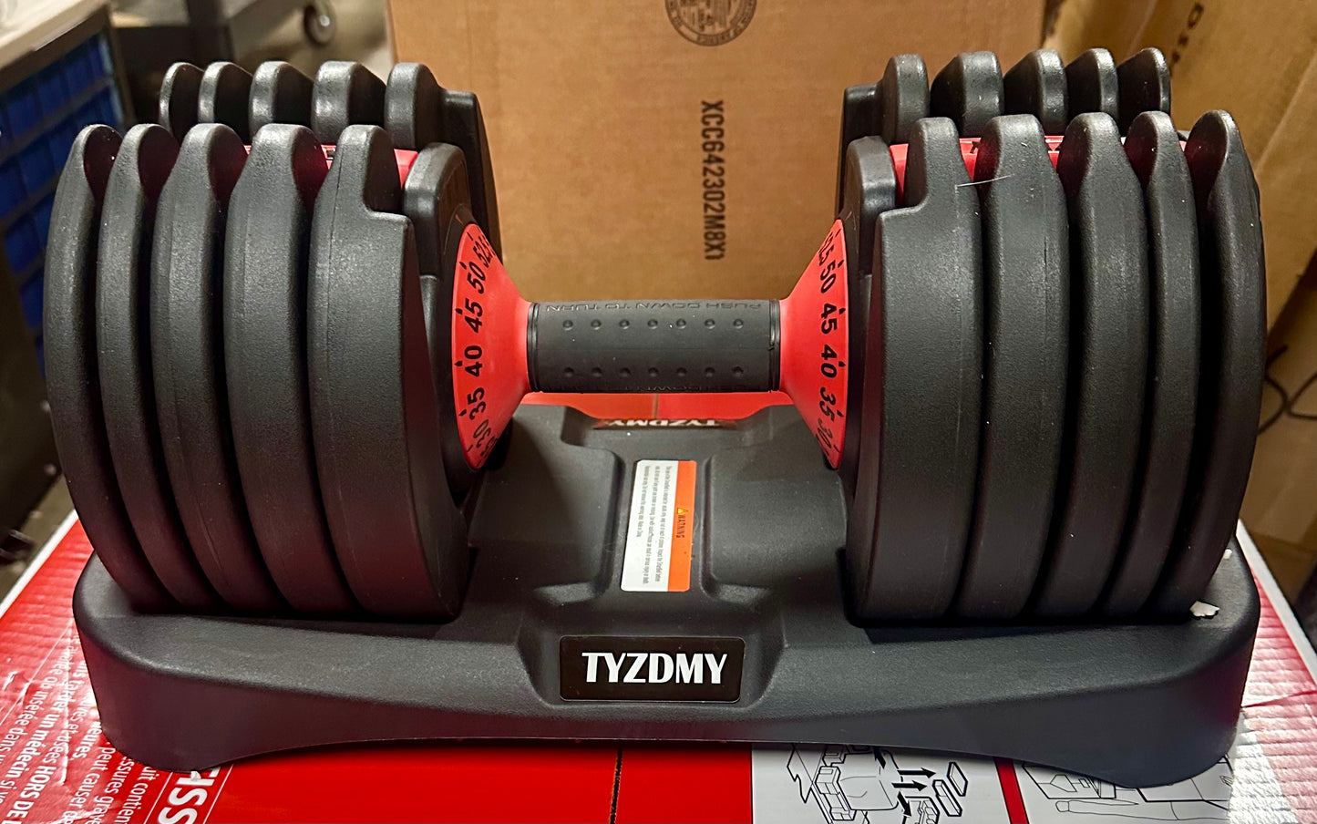 Adjustable Dumbbell, Single Free Weight, Adjustable 52.5 lbs, 15 in 1, Gym Equipment for Home Strength Training (W530)