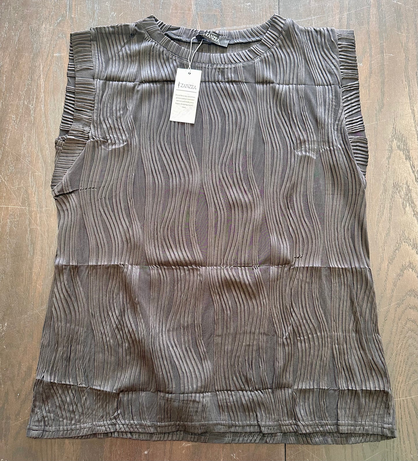 ZANZEA Women’s Tank Top, Cap Sleeve, Textured Women’s  Casual and Loose Fit, Black  (Size Large)