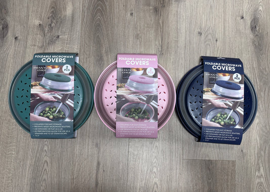 Phantom Chef - Foldable Microwave Covers (They double as strainers) 2 PC )