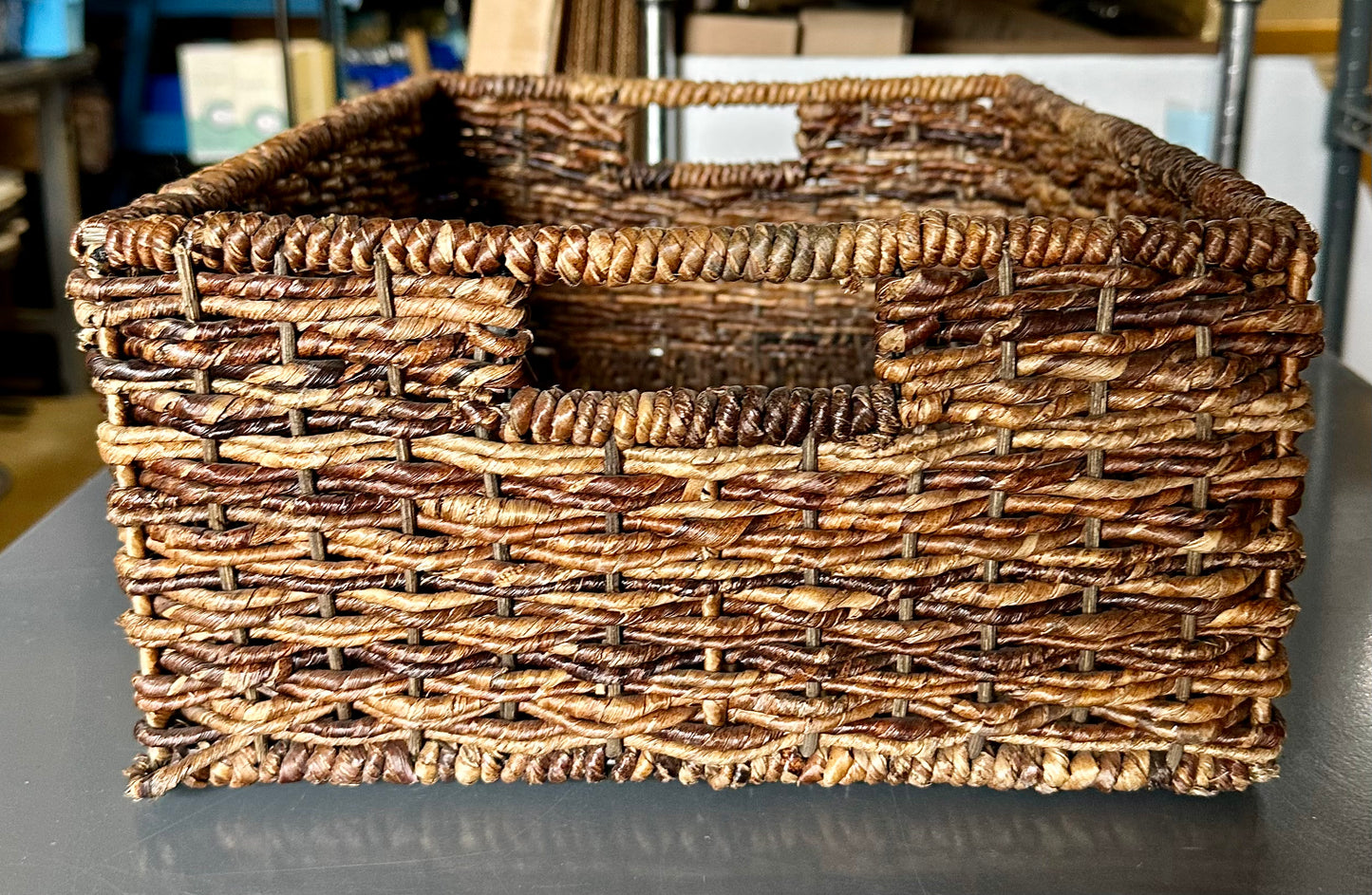 Woven Snack Basket, Premium Storage for Home,  Office,  Versatile Fruit, Snack Organizer,) Rattan Design for Kitchen, Living Room and Study,Bedroom
