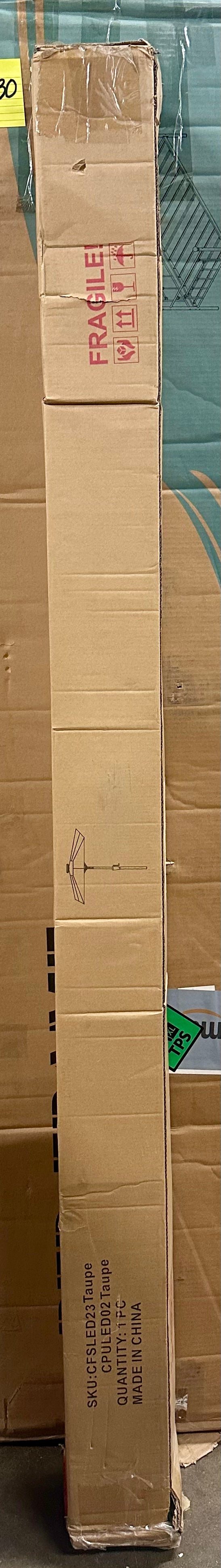 Bonosuki 10’× 6.5’ Patio Umbrella, Rectangular with Tilt and Crank - Sand (G1020)