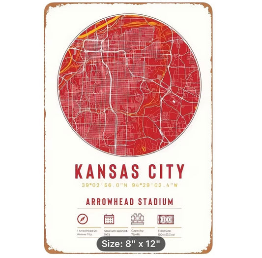 Arrowhead Stadium Metal 7x11inches