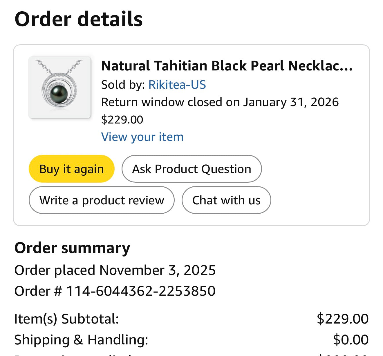 Genuine Tahitian Black Pearl Necklace for Women, 9-13mm AAAA Seawater Pearl - Sterling Silver Moissanite Pendant