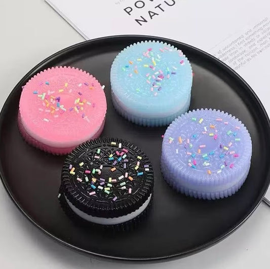 Squishy Sensory Toys - 4 Pack Silicone Cookie & Dumpling Squishy Food Squishies, Stress Relief Fidget Toys, Anxiety Relief for Sensory Play, Focus & Calm, Party Favors (4pcs)