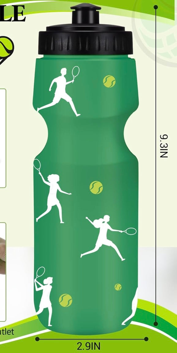Tennis Bundle includes  Microfiber Cooling Towel, 25 oz Tennis Squeeze Water Bottle Bulk and Sports Drawstring Bag for Sports Game Team Gym Coach Women Men Gifts