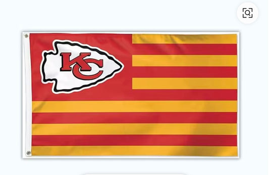 Kansas City Chiefs Bold 3ft X 5ft Banner Flag Single Sided
