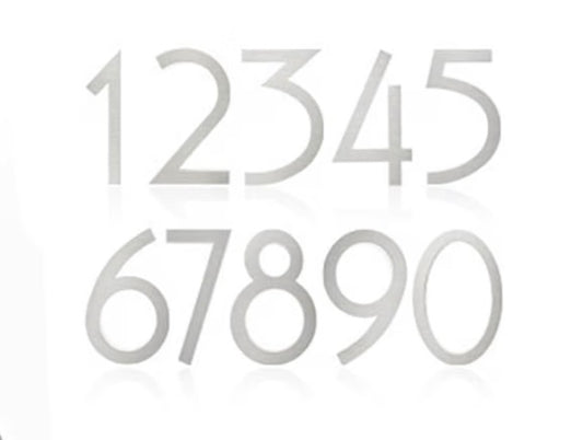 Large 8-inch Screw Semi-perforated Stainless Steel House Signage