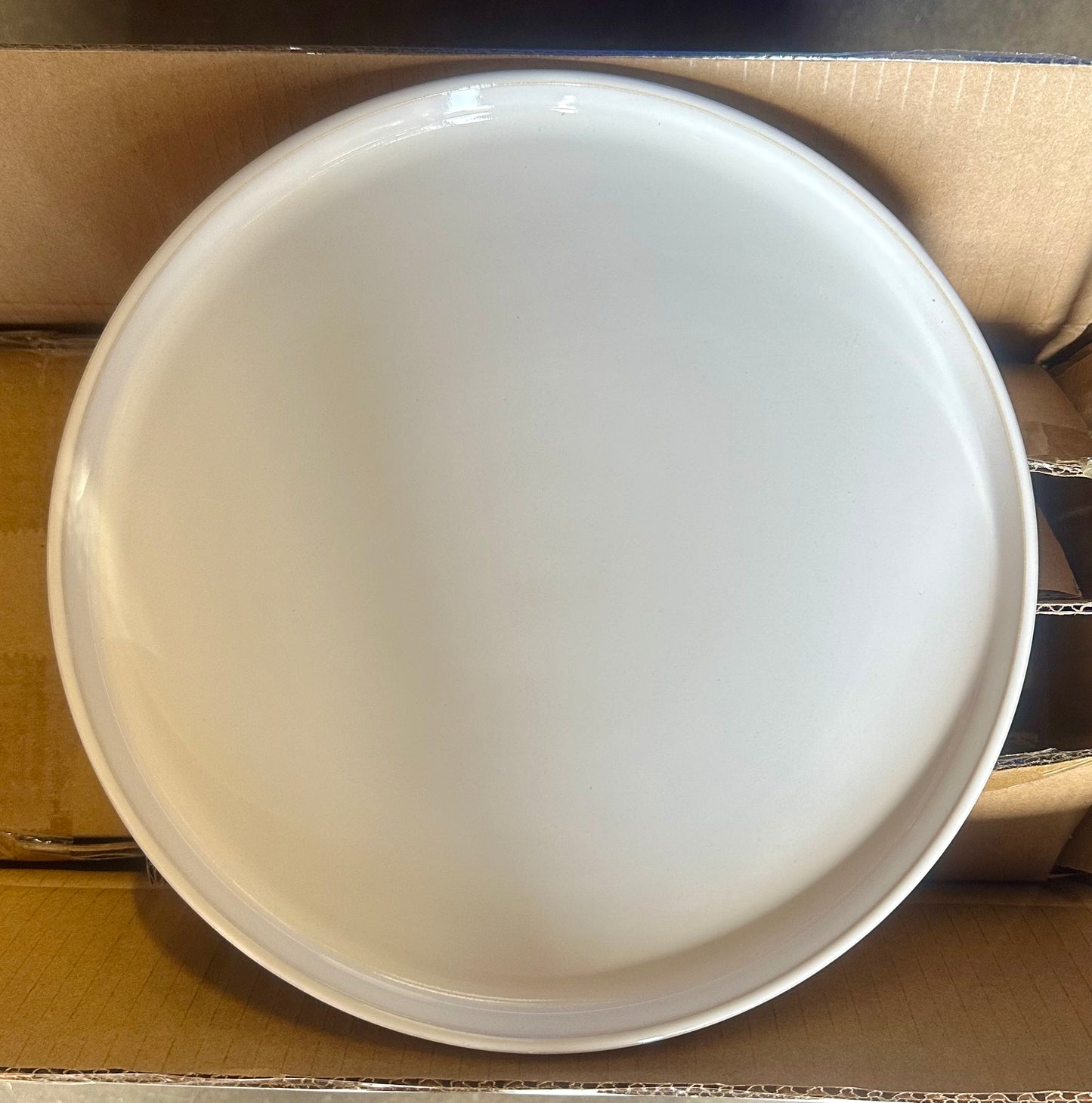GBHOME Ceramic Dinnerware Sets for 4, 12 Pieces Stoneware Plates and Bowls Sets, Scratch Resistant Dishes, Dishwasher & Microwave Safe, Reactive White