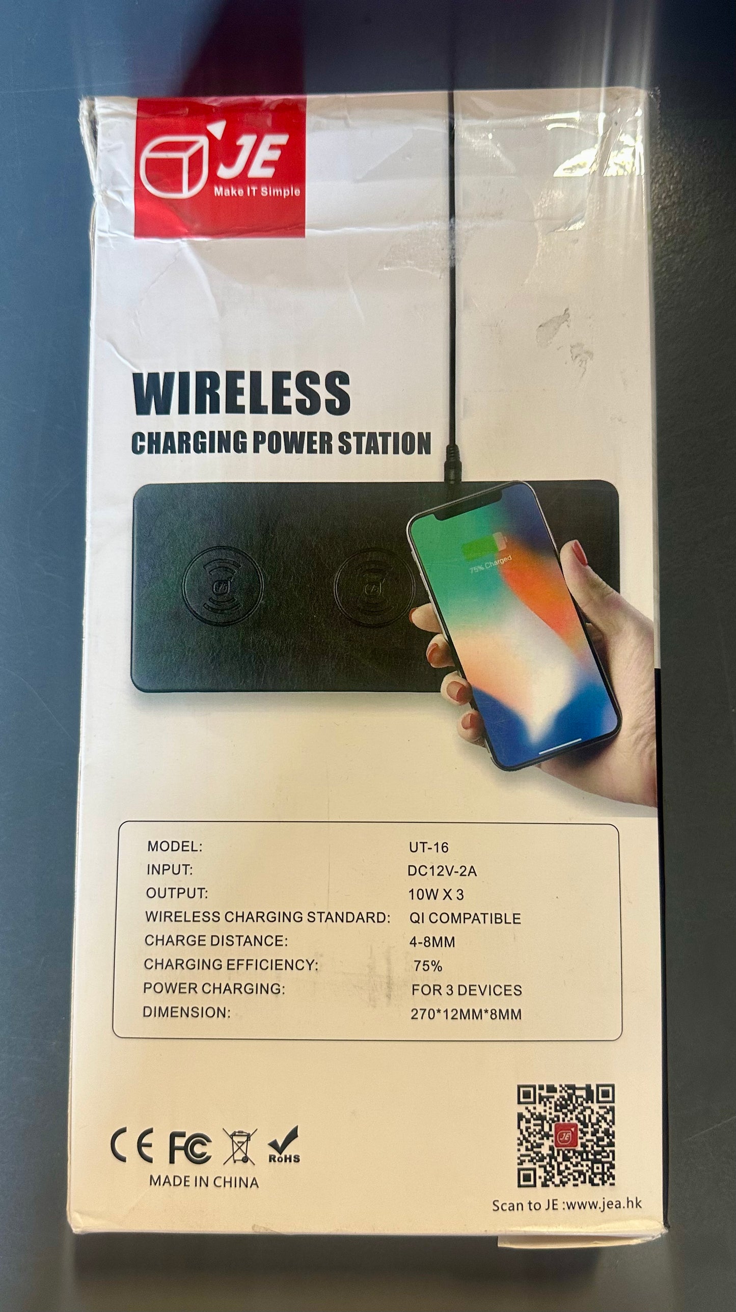 Triple Wireless Charger Pad - 15W Fast Charging Station for Apple iPhone 16/15/14/13/12 Pro/Max/Plus, AirPods, Qi-Certified 3-in-1 Charging Mat for Multiple Devices One-Step Wireless Charging Solution
