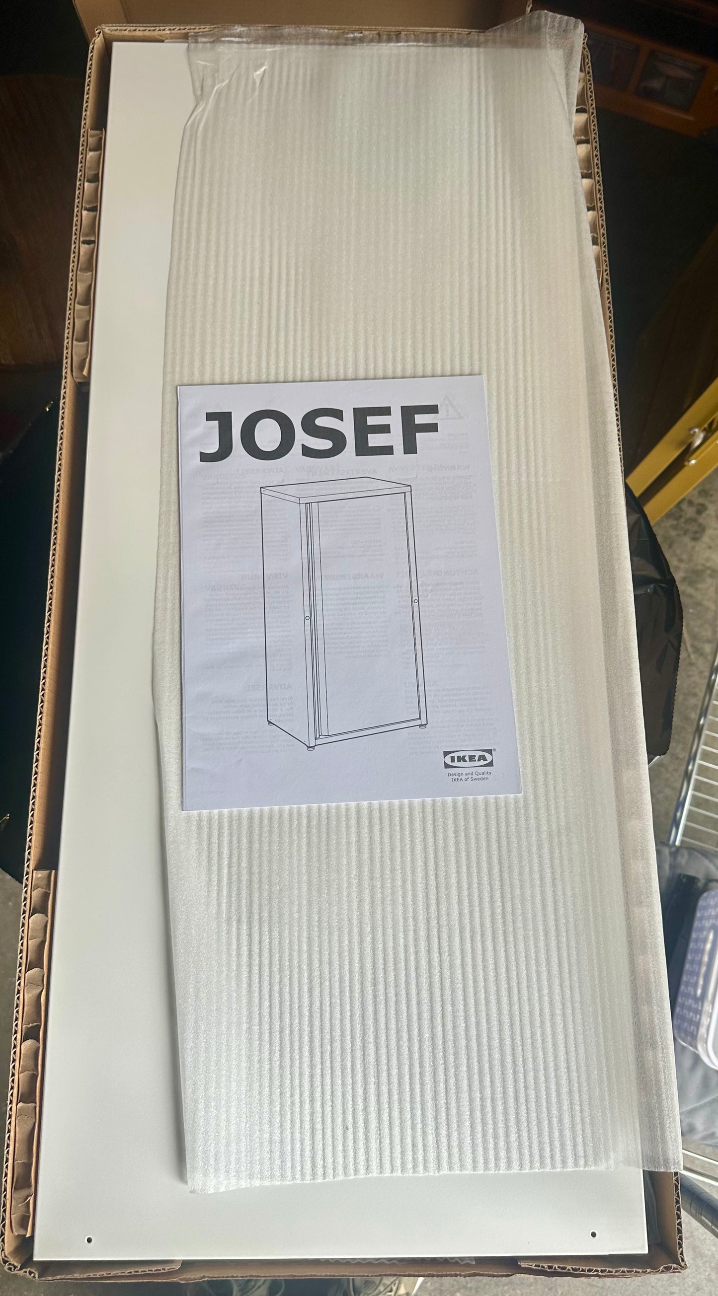 IKEA JOSEF Cabinet with door and shelf, white