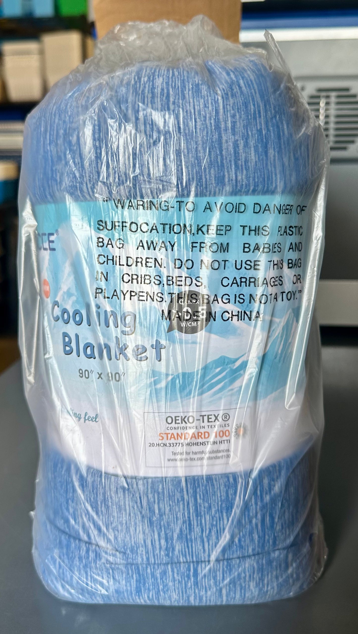 Cooling Blanket (90"x90" Queen Size) for Night Sweats, Absorbs Heat to Keep Adults Cool on Warm Nights