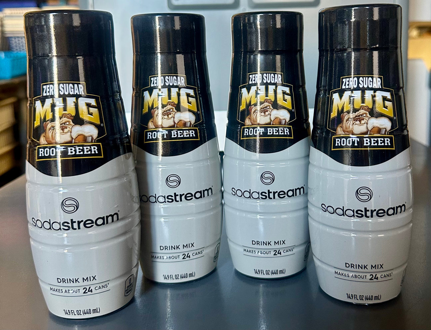 SodaStream Mug Root Beer Zero Sugar Drink Mix (440ml, Pack of 4)