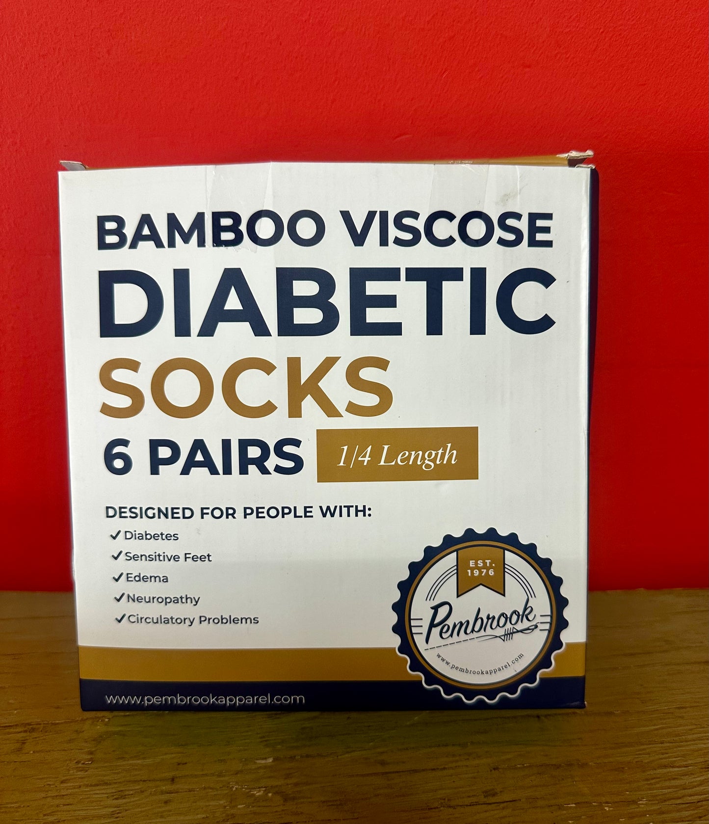 Pembrook® Bamboo Viscose Diabetic Socks for Women & Men - 6 Pairs Ankle Socks for Swollen Feet | Neuropathy Socks (Size Medium)