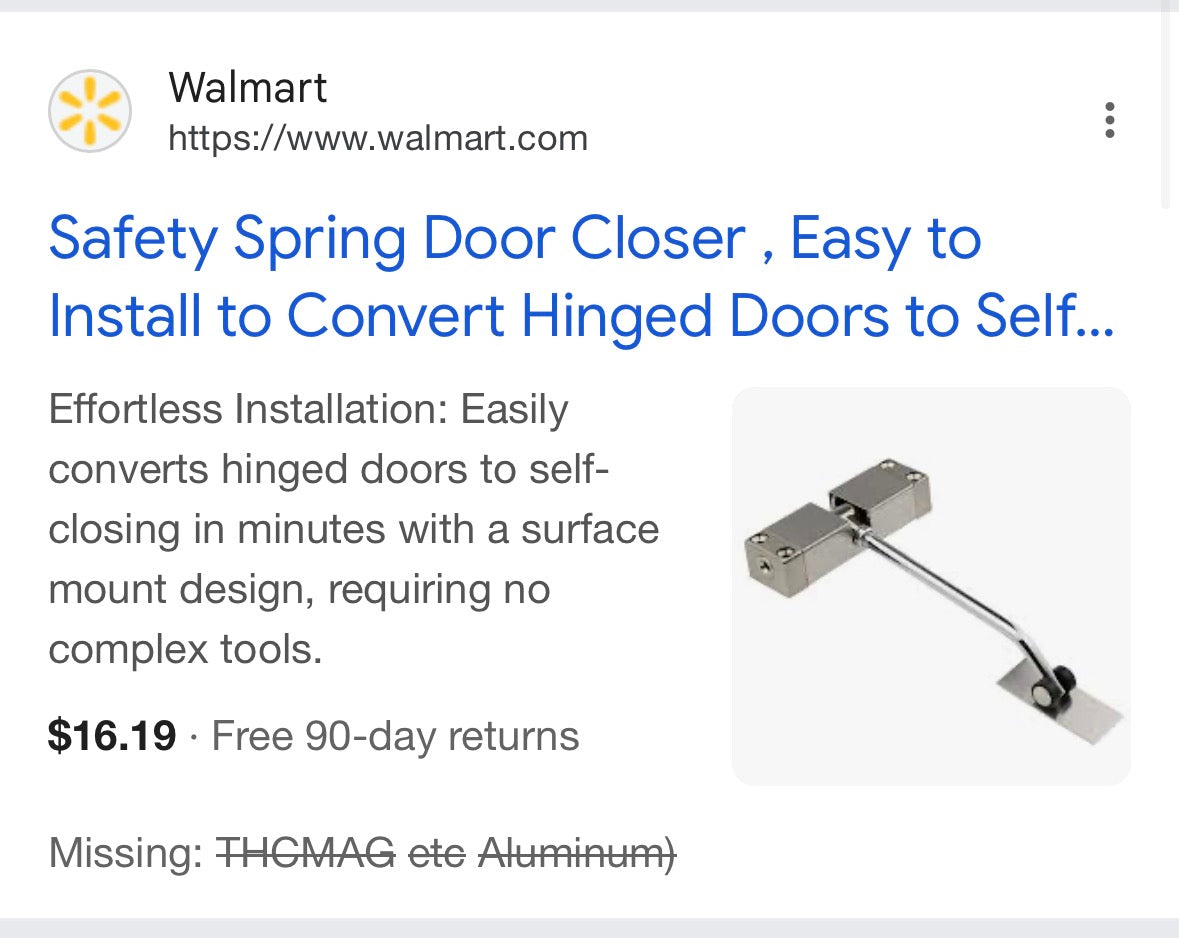 THCMAG Automatic Safety Spring Door Closer,Easy to Installto Convert Hinged Doors to Self Closing Doors,for Home,Office,Hotel Room Doors etc,(Sprayed Aluminum)