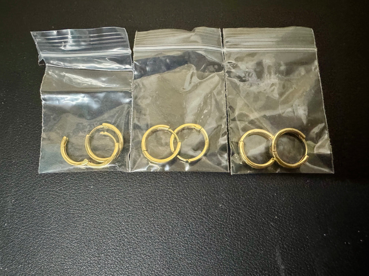 3 Pack Small Gold Hoops (12mm)