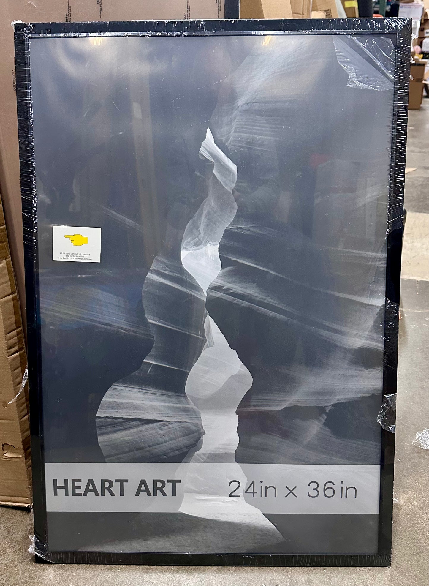 HEART ART 24x36 Poster Frame, Black Picture Frame, Display Pictures for Wall Mounting, 2 Pack (L1252)
