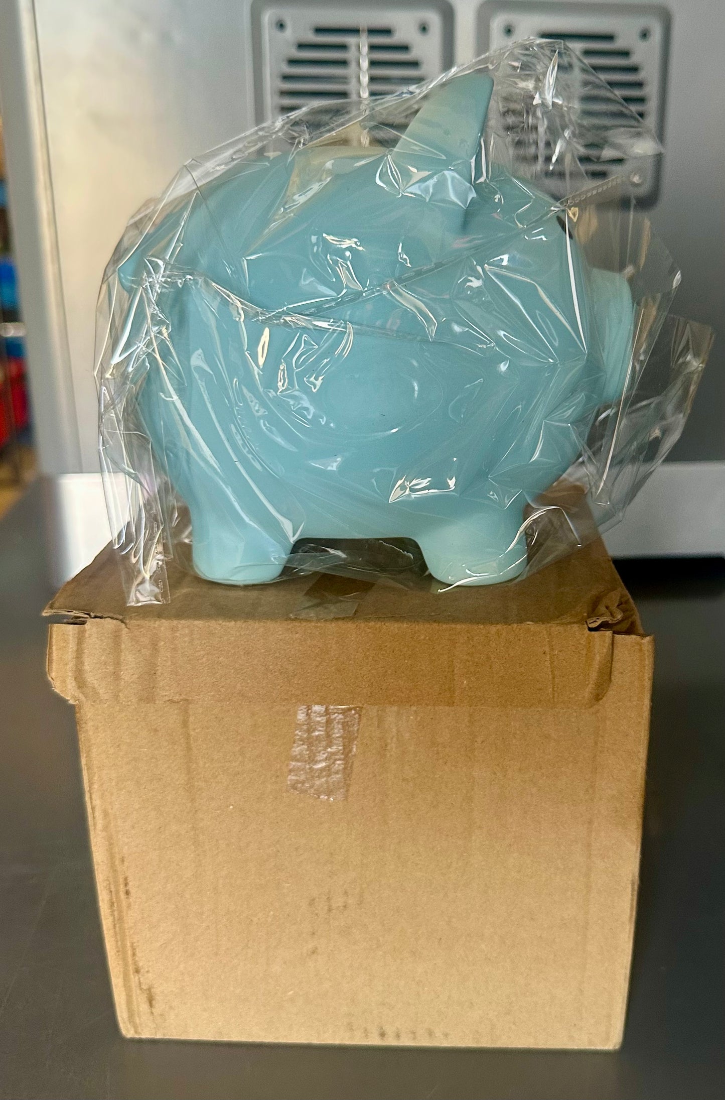 Piggy Bank, Unbreakable Plastic Money Bank, Coin Bank for Girls and Boys, Medium Size Piggy Bank, Practical Gift (Blue)