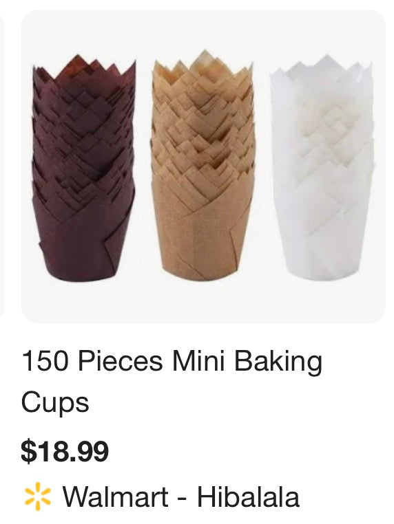 Wpxmer 150 Pieces Tulip Baking Paper Cups Cupcake Muffin Liners Baking Cup Holder for Party, Weddings Brown Natural and White Color