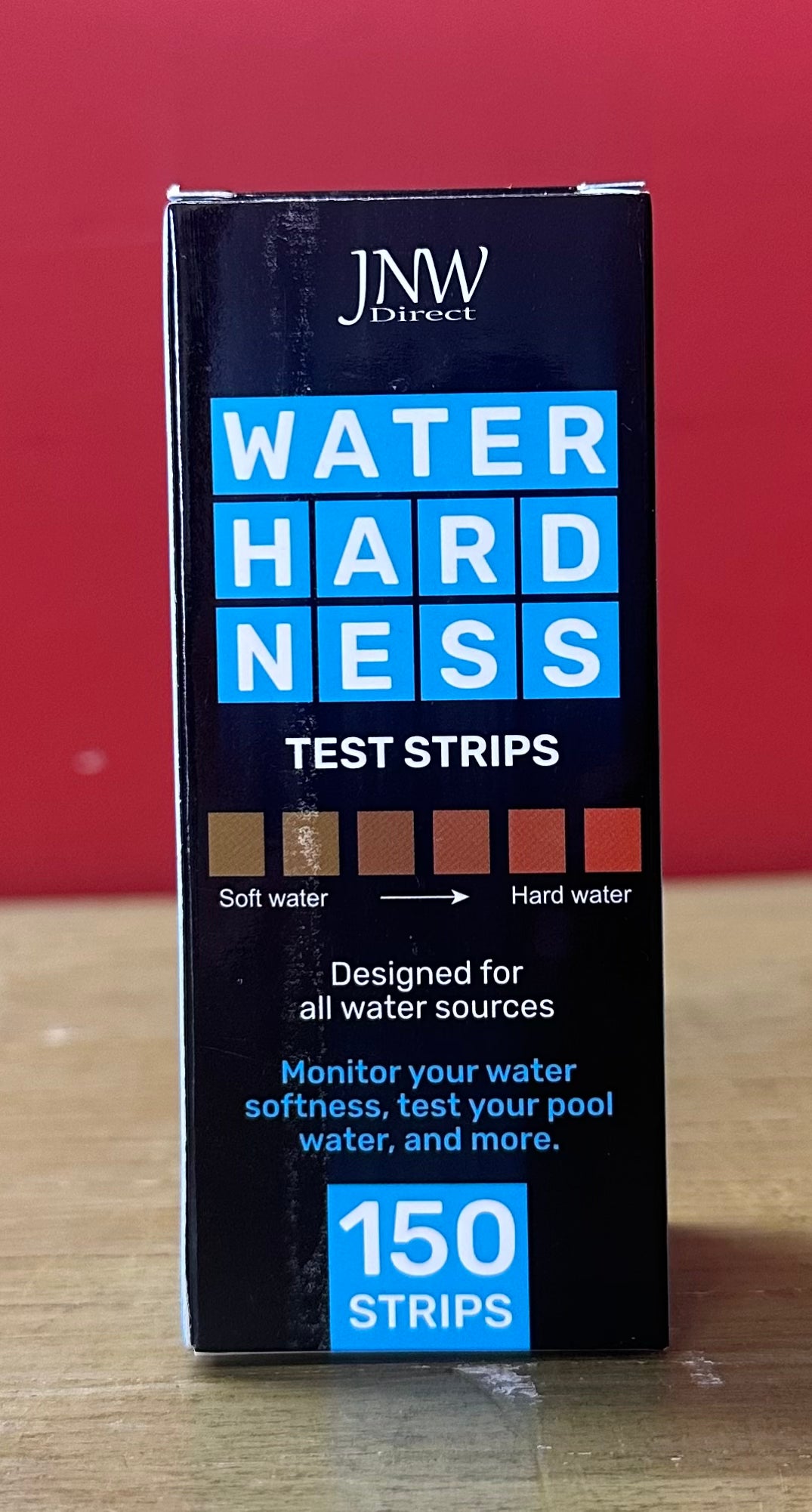 Water Hardness Test Strips for Home Water - 150 Strips Kit Includes 150 water hardness test strips for tap, well and softened water with fast results and an easy color chart.
