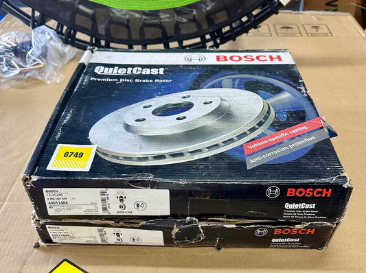 New - BOSCH 40011484 QuietCast Premium Disc Brake Rotor, Set of 2 (G749)
