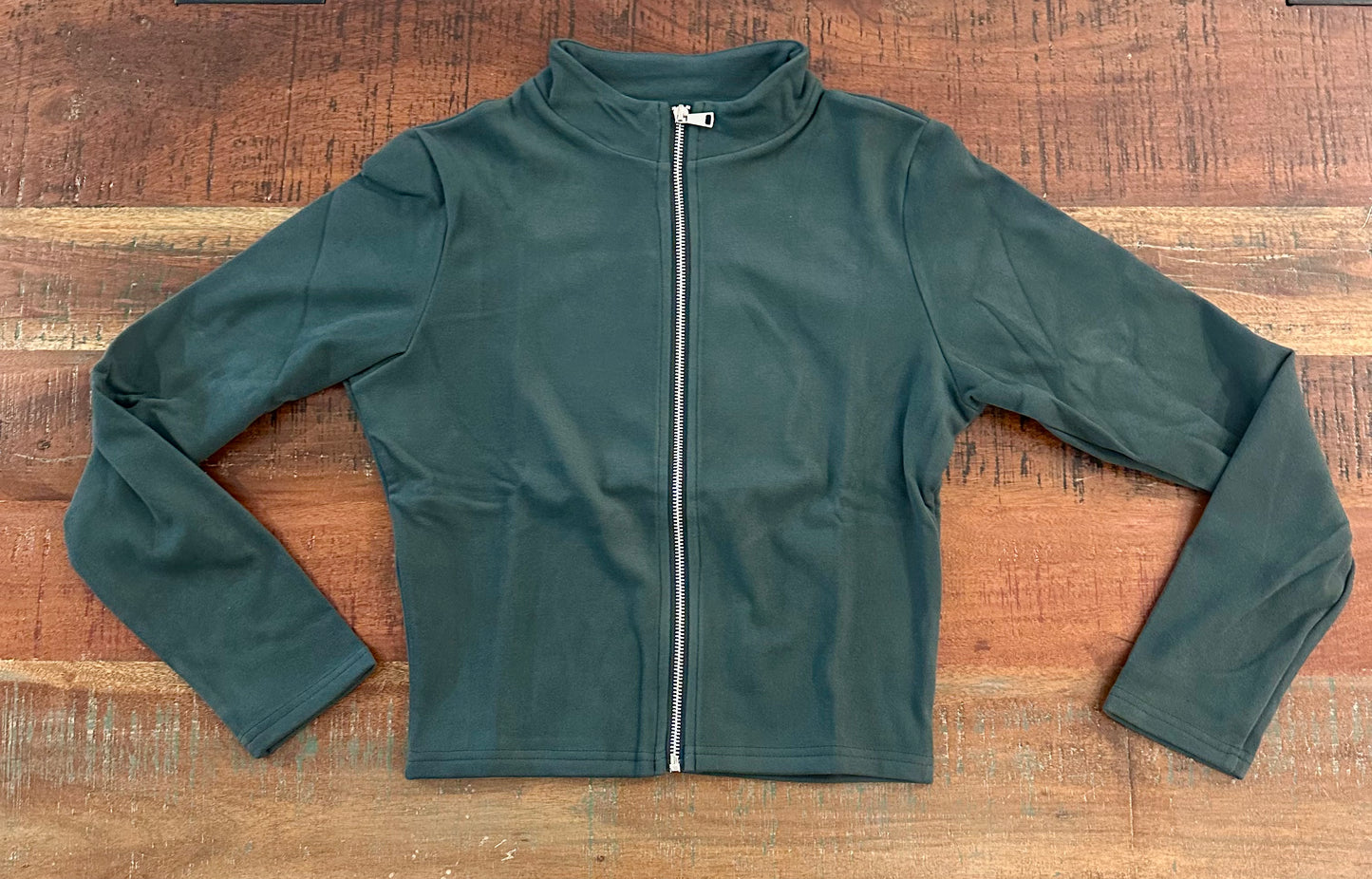 Women's Long Sleeve Lightweight Sweatshirt Zip Up Yoga Sportwear Top (Size XL)