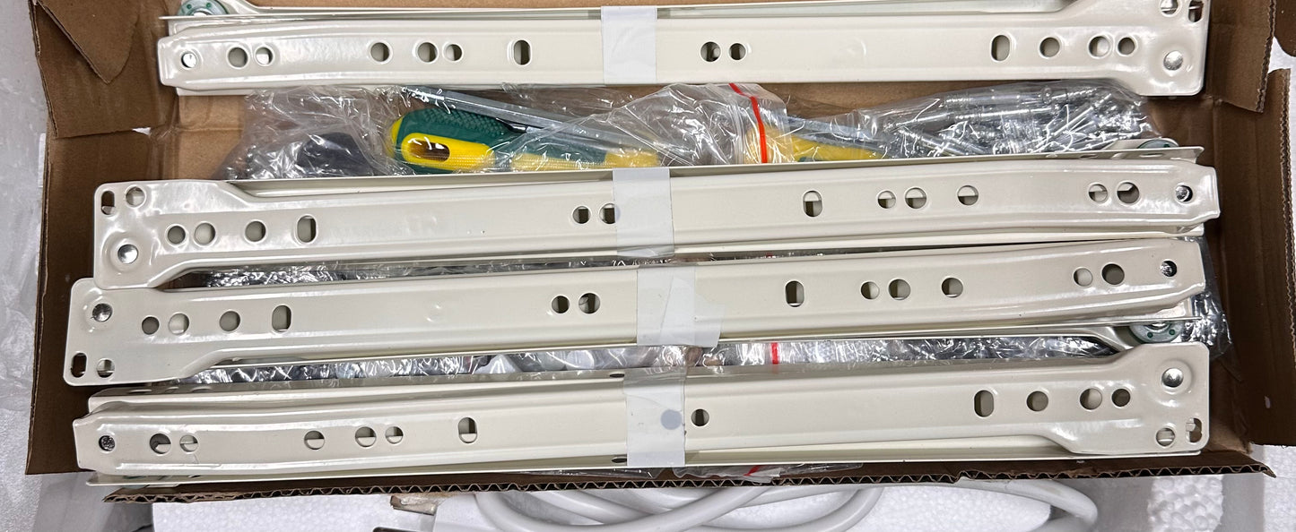 Huuger White Nightstand Set of 2, Night Stand with Charger Station, Bedside Table with 2 Drawers, Modern Nightstands, Metal Knobs, Painted Surface Overall Pick (L1107)